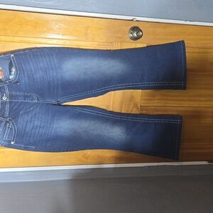 Women's Flare Jeans - Dark Blue